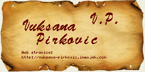 Vuksana Pirković vizit kartica